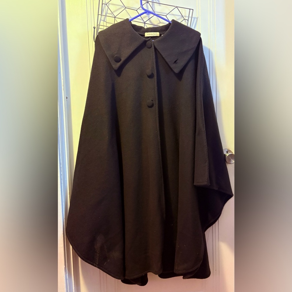 Amanda Smith Charcoal Cape Coat